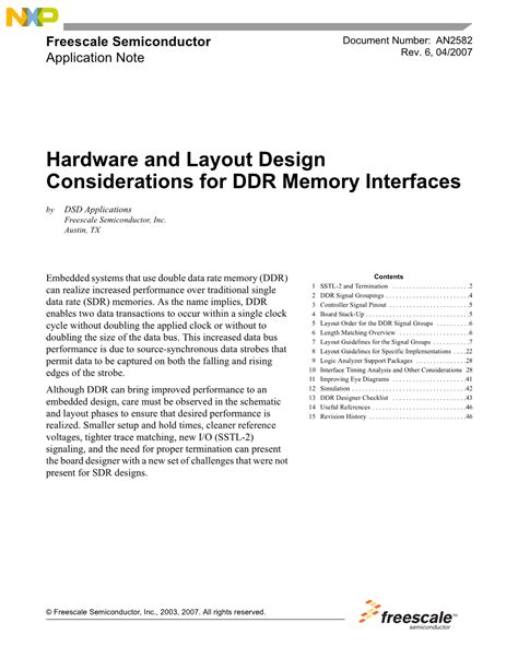 Hardware and Layout Design Considerations for DDR Memory Interfaces.
